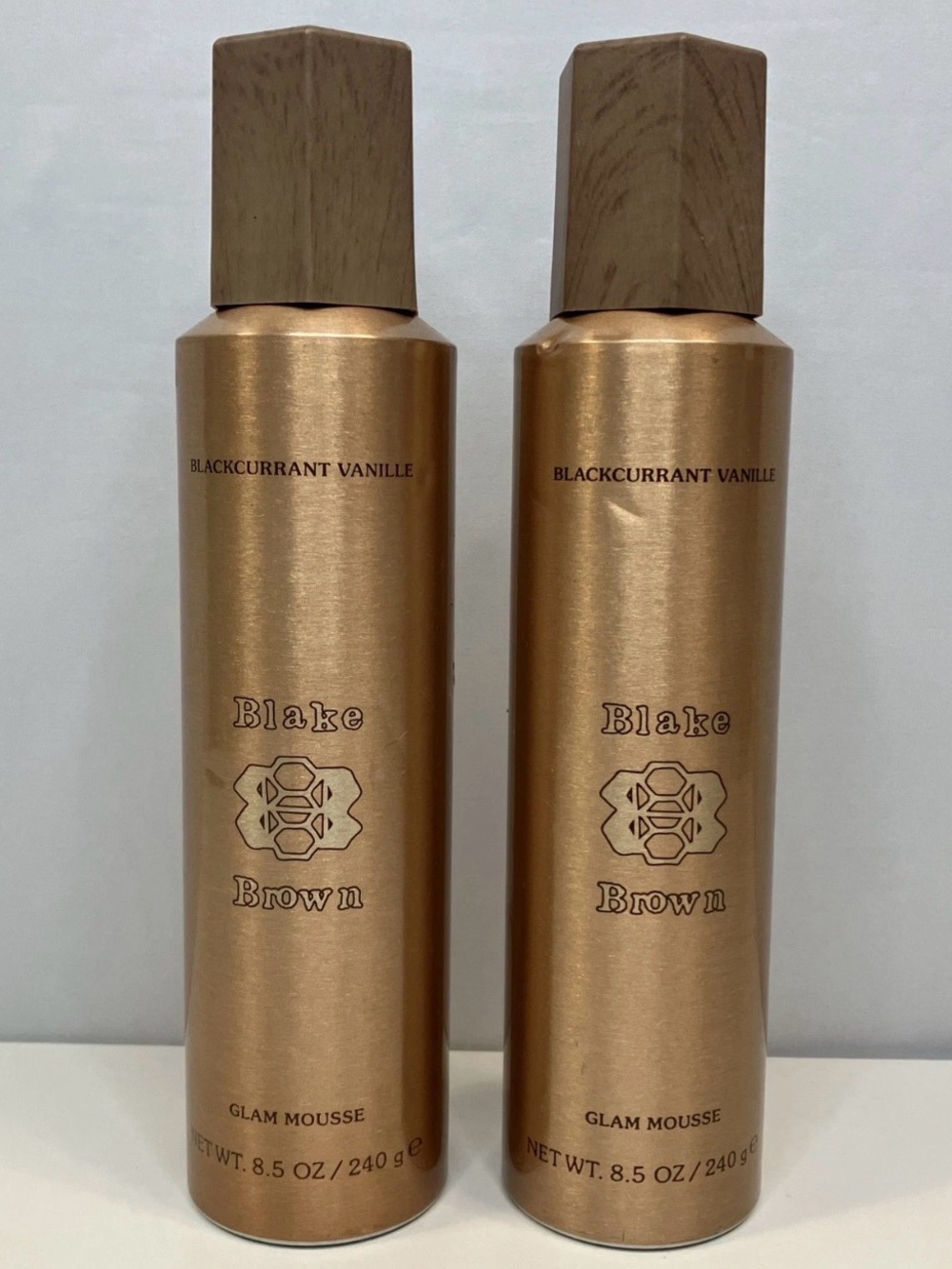 2 Pack Blake Brown Glam Mousse Black Currant Vanille, 8.5 oz ea.  NEW